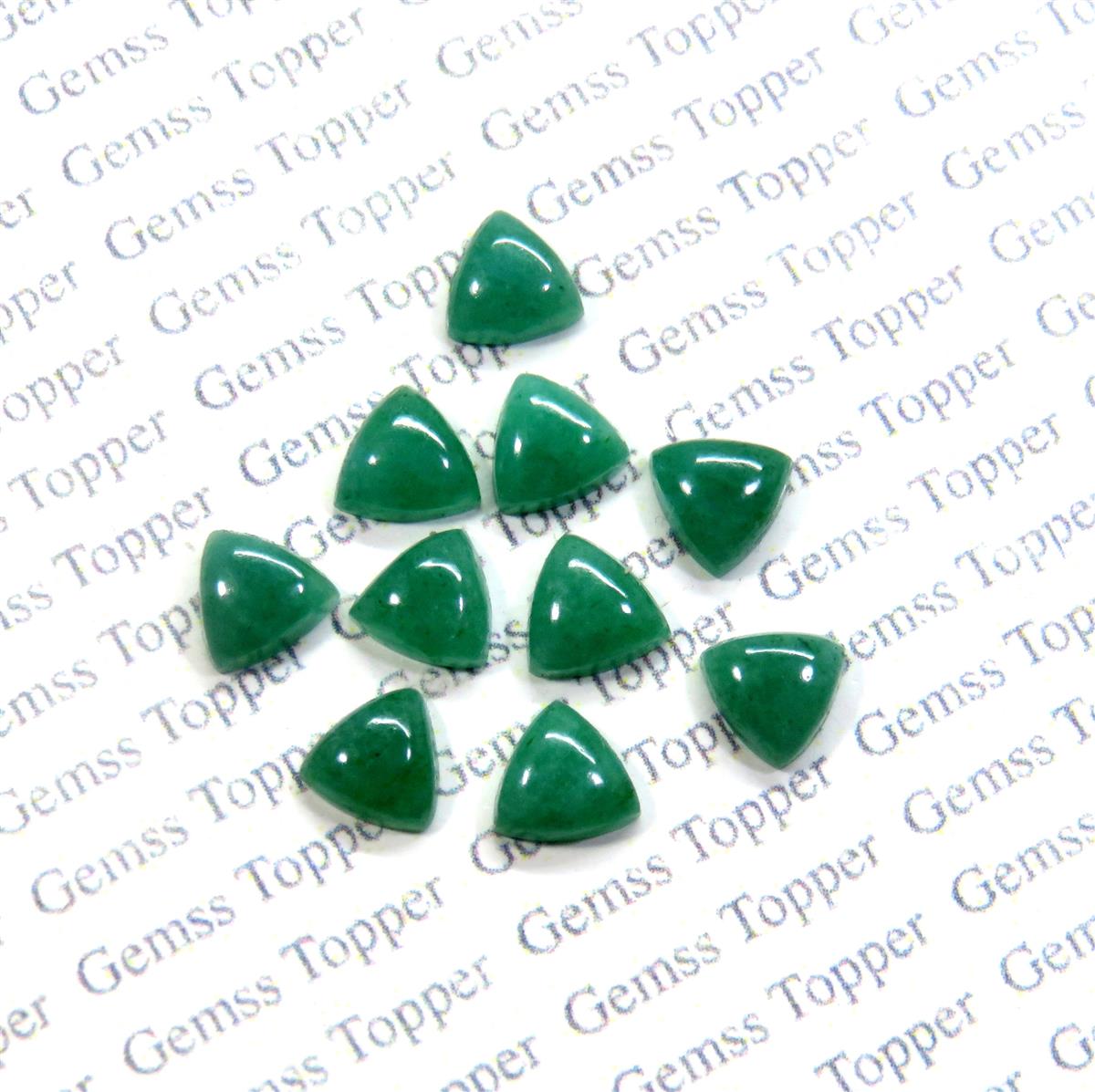 Emerald 10x10 mm Trillion Cabochon